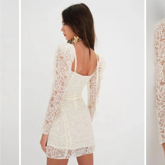 For the love of lemon 🍋 Cream Lace Dress - Picture 6 of 7